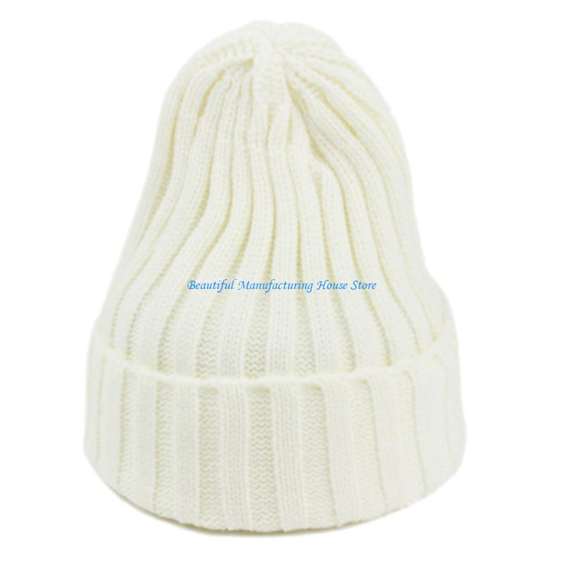 E56A Unisex Winter Ribbed Knit - Beanie Cuffed Knit ulasan dan harga