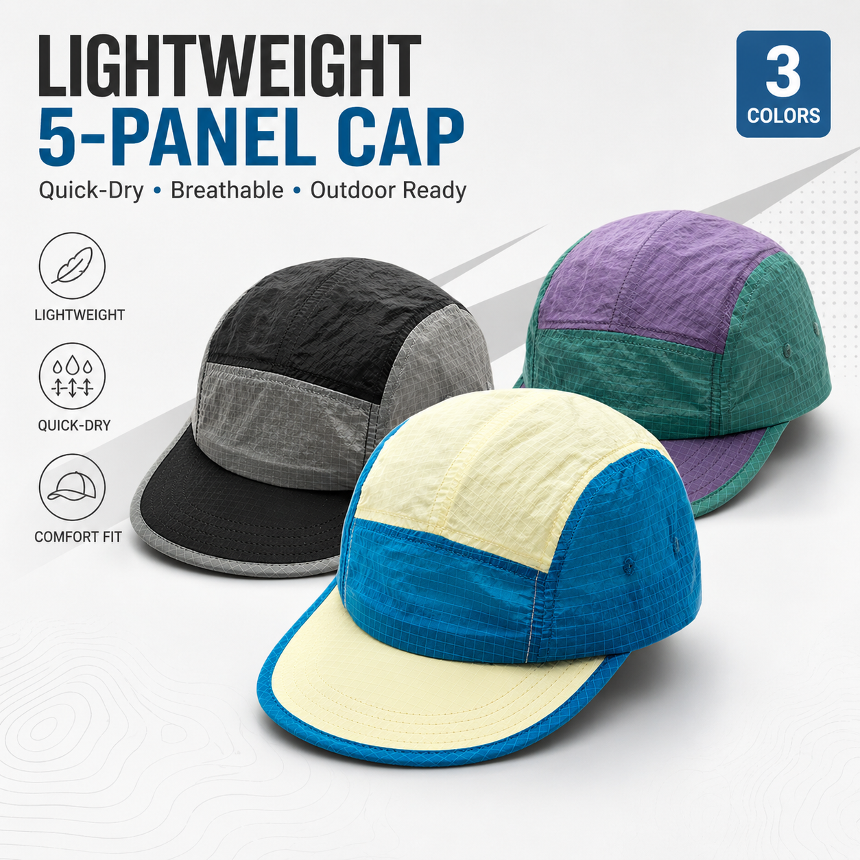 Unisex 5 Panel Camp Cap Ripsto - Corduroy Cap 5 Panel ulasan dan harga