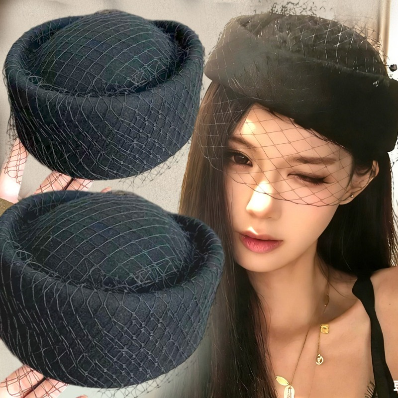 Fashion Mesh Flat Top Beret Ha - Beret French Wool ulasan dan harga