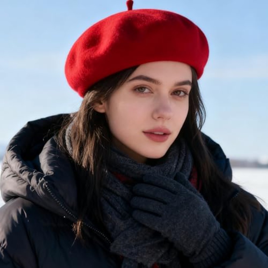 Women Classic French Beret Hat - Beret French Wool ulasan dan harga