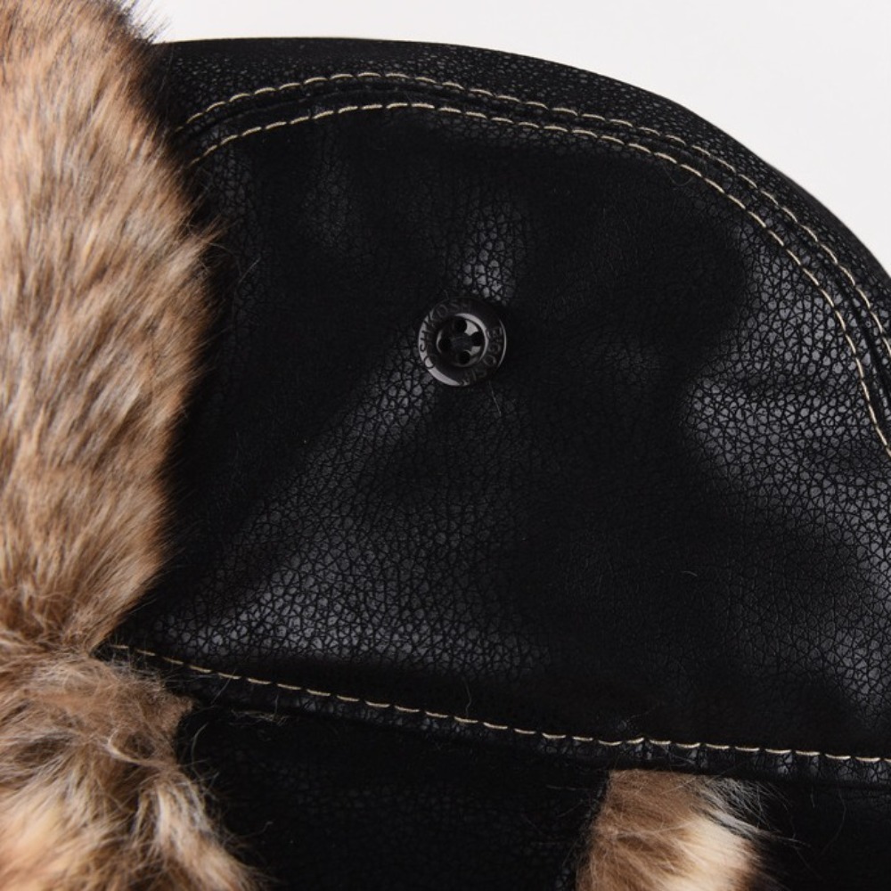 New Leather Winter Trapper Hat - Trapper Hat Ear Flap ulasan dan harga