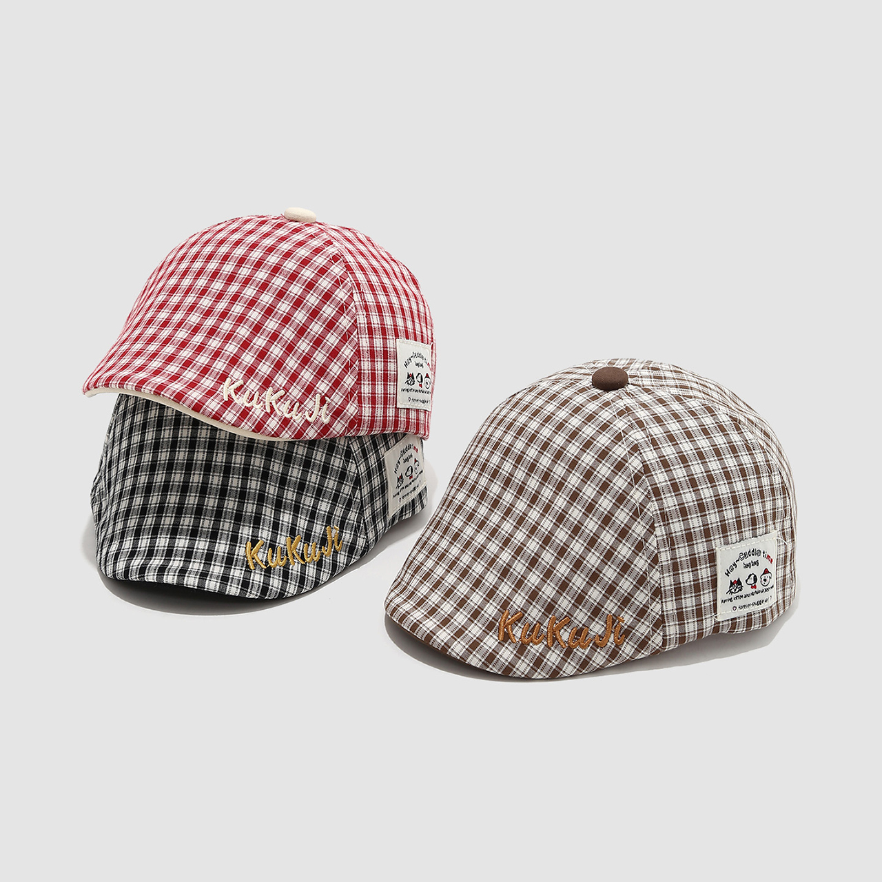 Fashion Children Checkered Ber - Visor Sun Hat ulasan dan harga