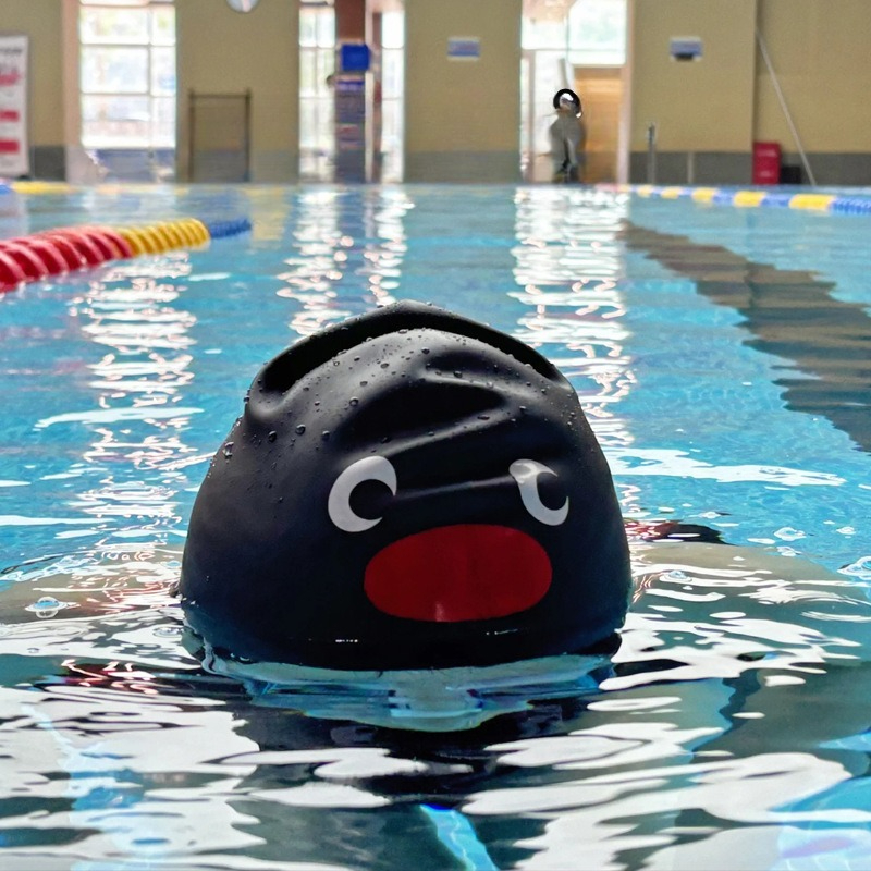 Funny Penguin Swim Cap for Adu - Swim Hat Silicone ulasan dan harga
