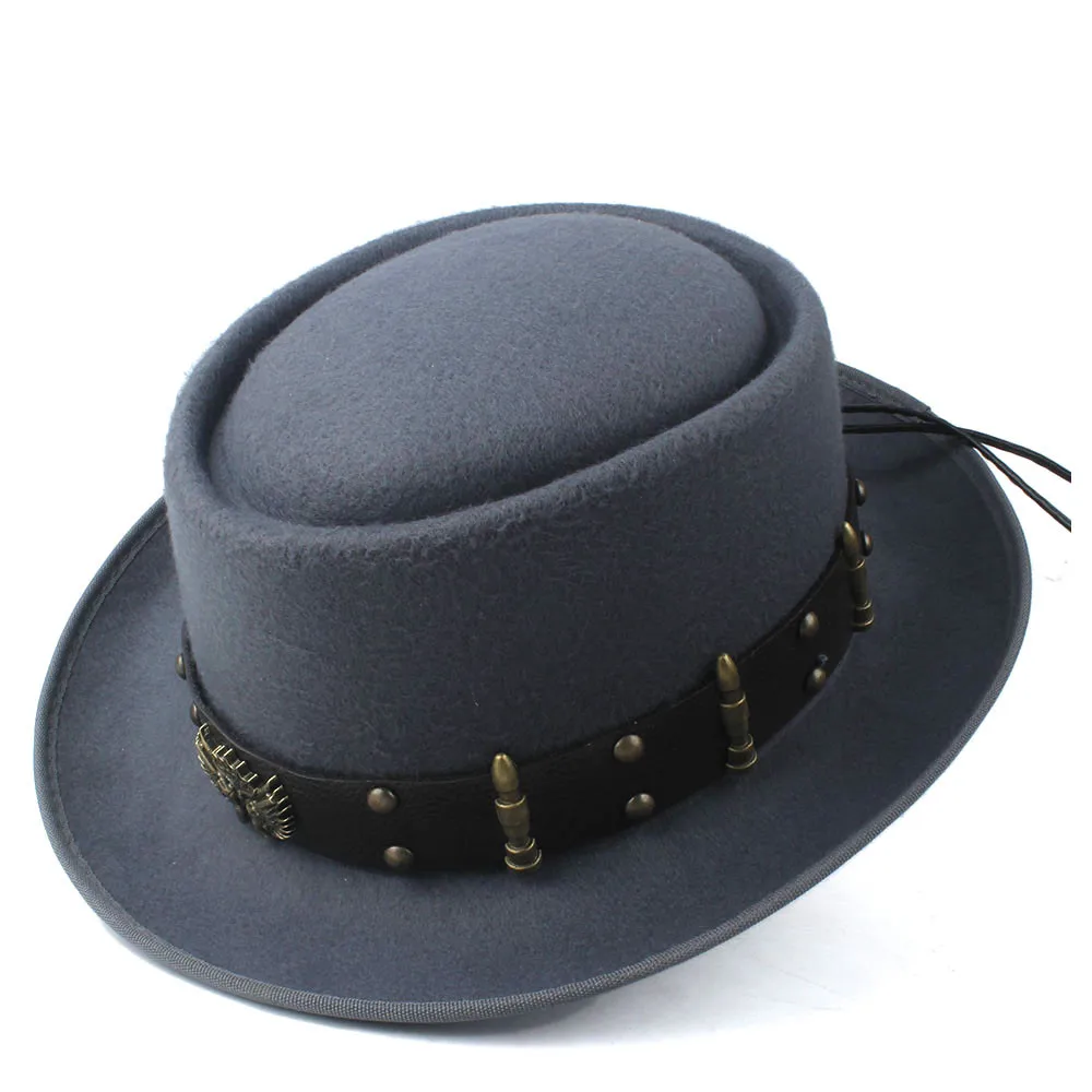 Pork Pie Hat for Men Women wit - Fedora Hat Wool ulasan dan harga