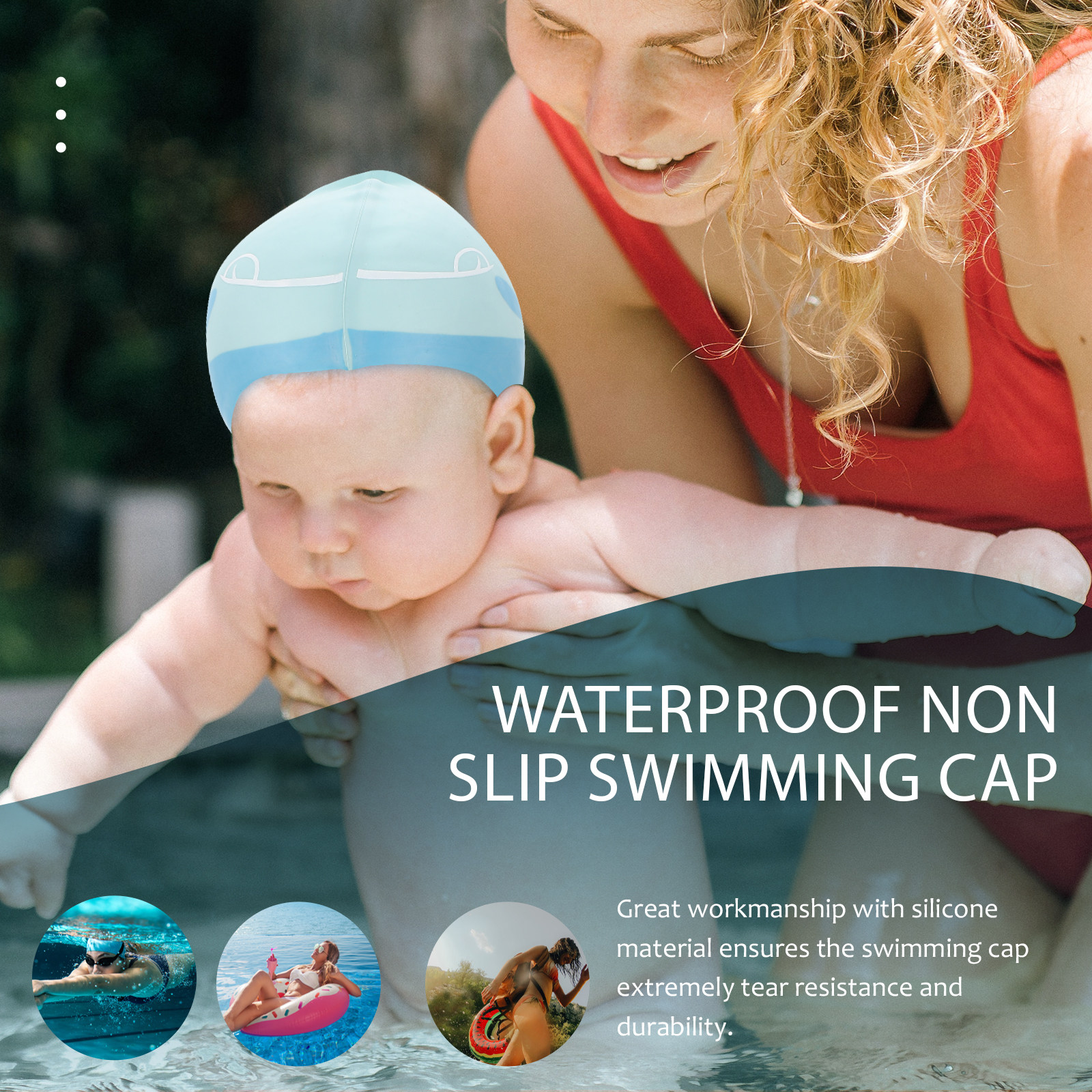 Silicone Cartoon Swimming Hat  - Swim Hat Silicone ulasan dan harga
