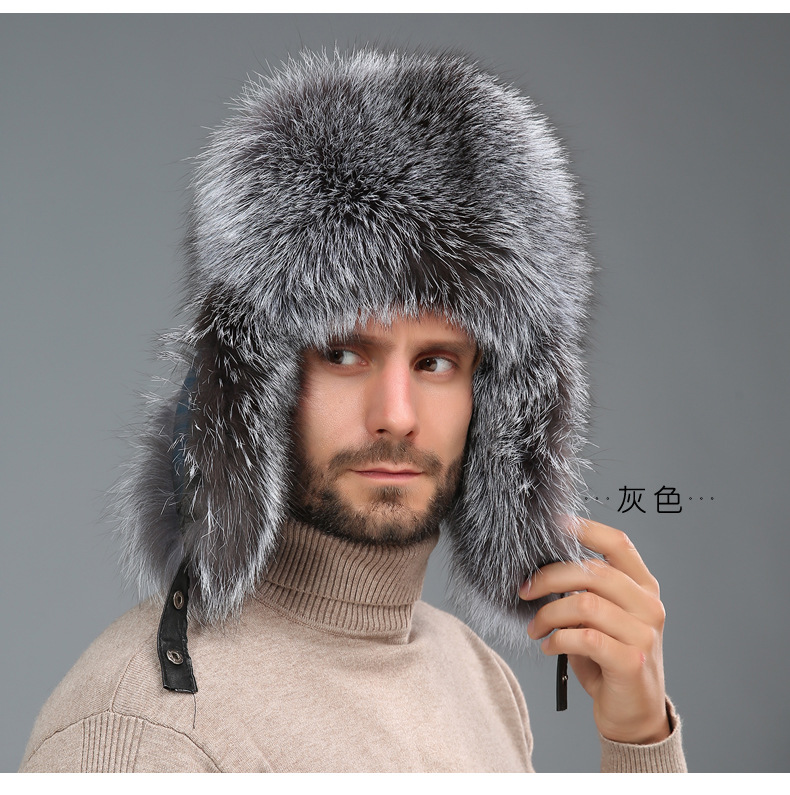 Men's Winter REAL Fox Fur Trap - Trapper Hat Ear Flap ulasan dan harga