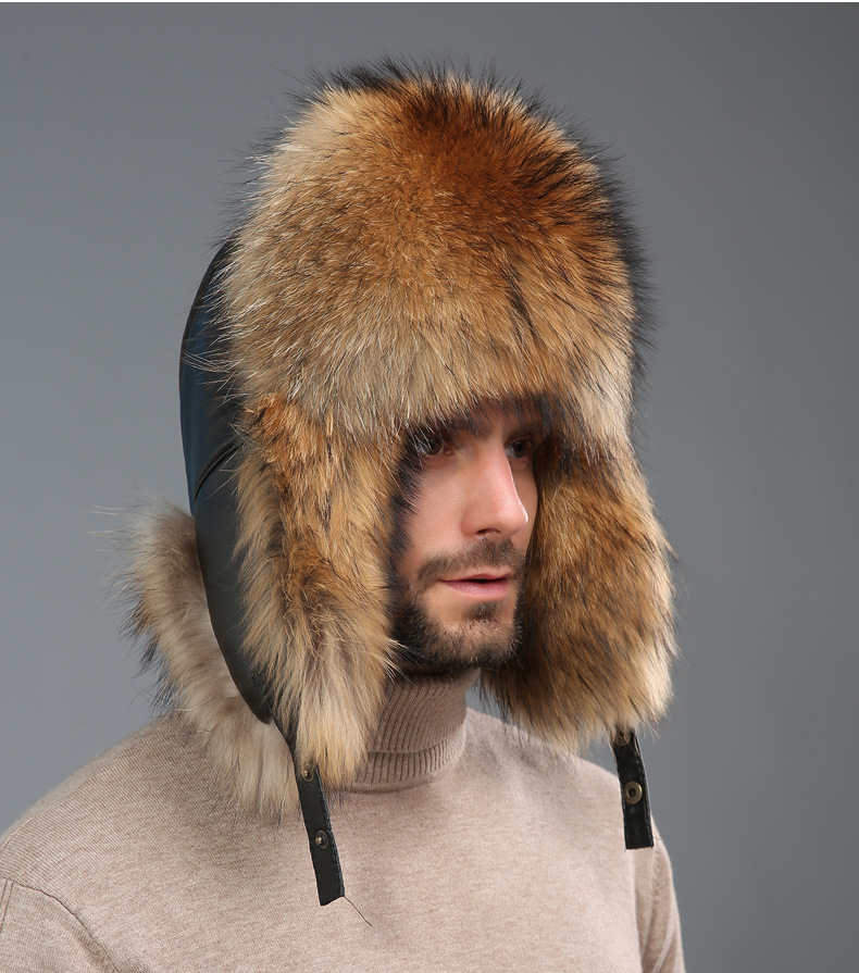 Men's Winter REAL Fox Fur Trap - Trapper Hat Ear Flap ulasan dan harga