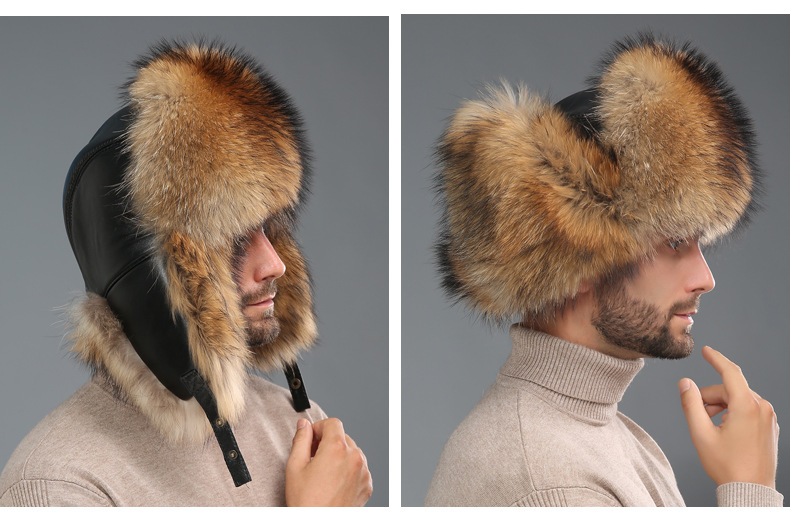Men's Winter REAL Fox Fur Trap - Trapper Hat Ear Flap ulasan dan harga