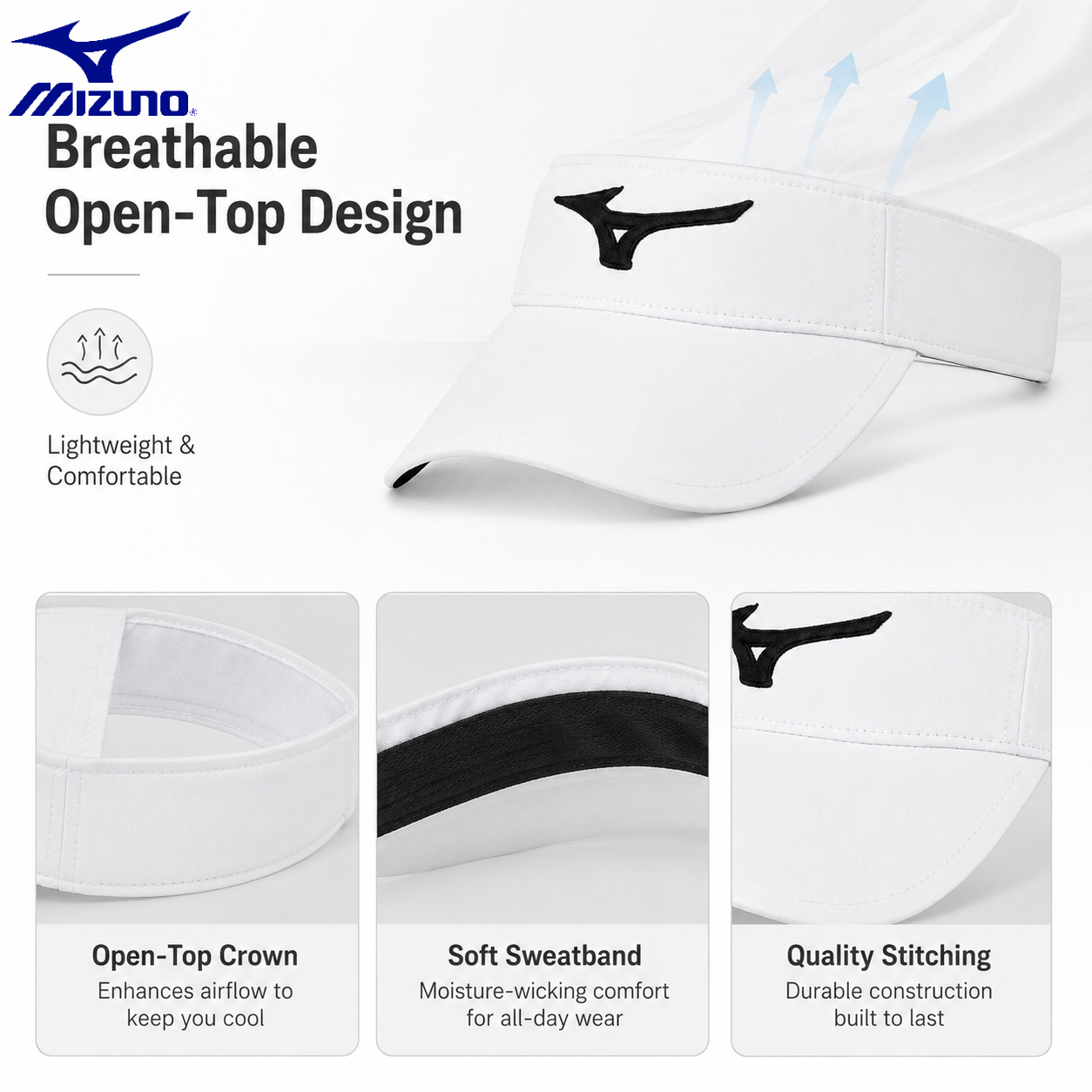 Mizuno Mens Golf Cap Hollow To - Running Cap Lightweight ulasan dan harga