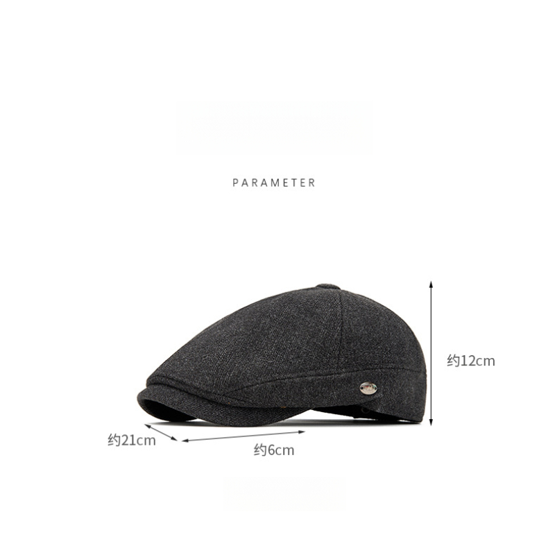 Men's Autumn Winter Wool Blend - Beret French Wool ulasan dan harga