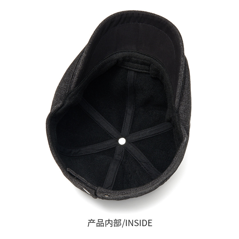 Men's Autumn Winter Wool Blend - Beret French Wool ulasan dan harga