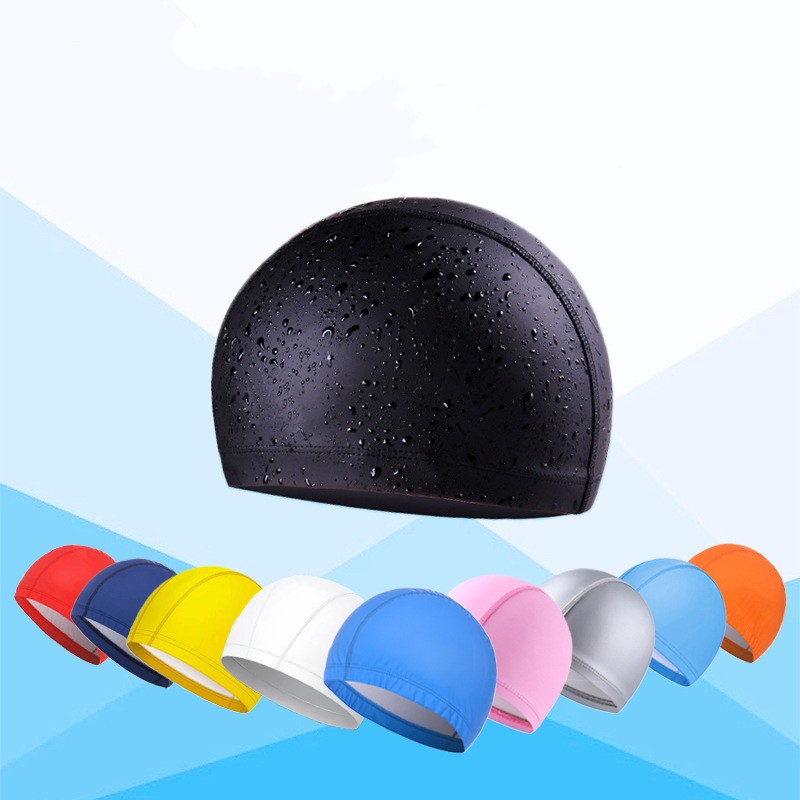 PU Coated Swimming Cap Unisex  - Swim Hat Silicone ulasan dan harga