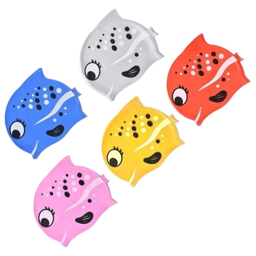 Cute Elastic Children's Swimmi - Swim Hat Silicone ulasan dan harga