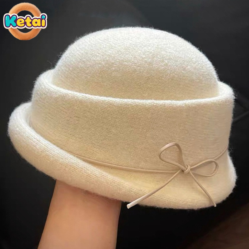 Black Wool Top Hat Beret Women - Beret French Wool ulasan dan harga