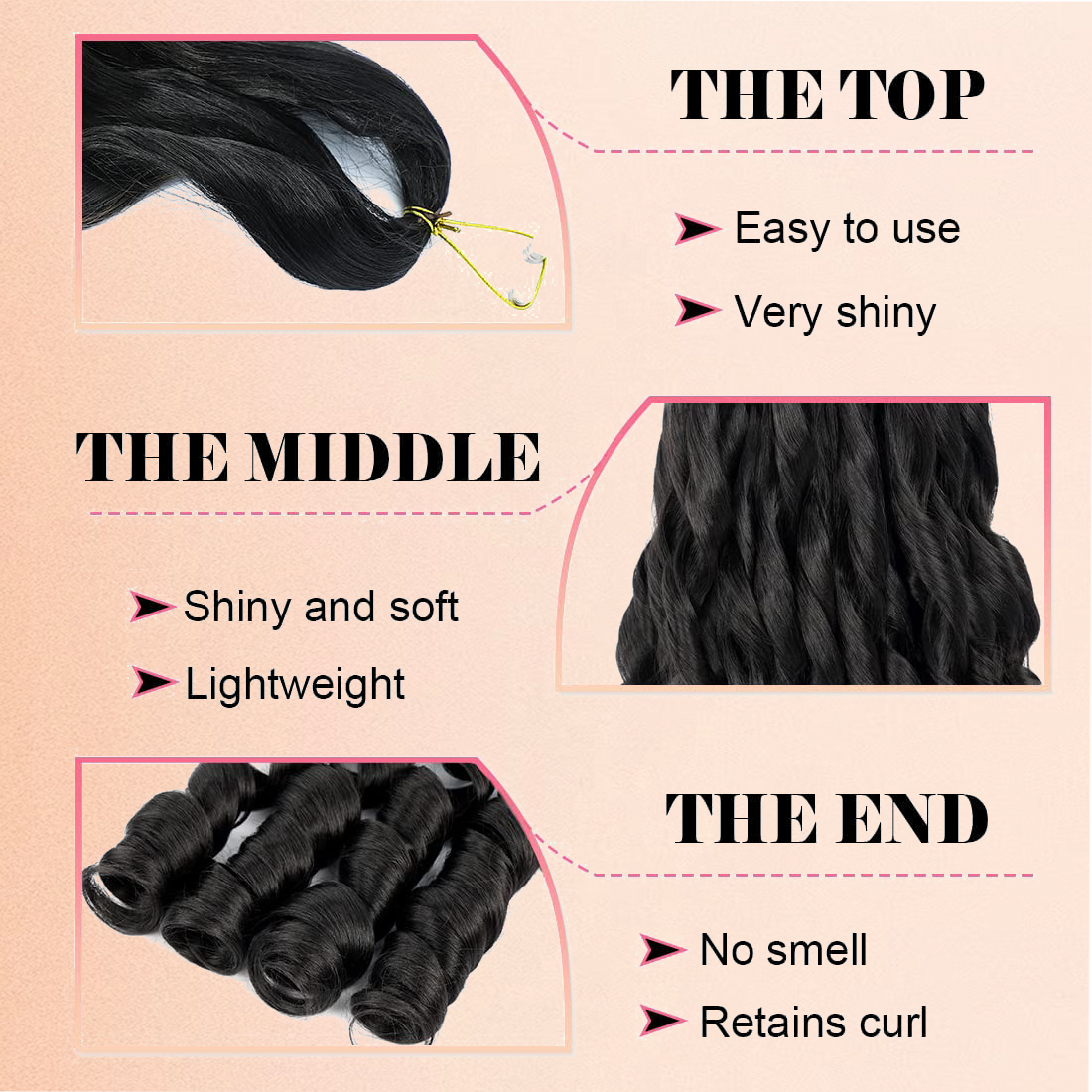 French Curl Braiding Hair 12/1 - Beret French Wool ulasan dan harga